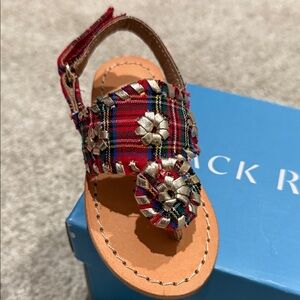 Toddler Jack Rogers Plaid Red Kids Sandals